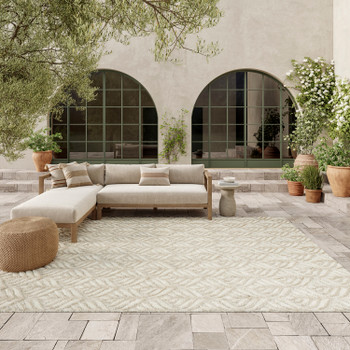 Nourison Aloha ALH35 Ivory Grey Area Rugs