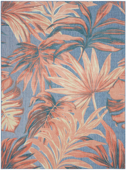 Nourison Aloha ALH43 Blue Rose Area Rugs