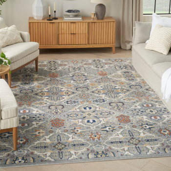 Nourison Allur ALR03 Grey Area Rugs