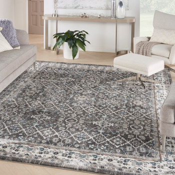Nourison American Manor AMR01 Grey Ivory Area Rugs