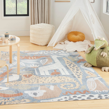 Nourison Astra Machine Washable ASW01 Multicolor Area Rugs