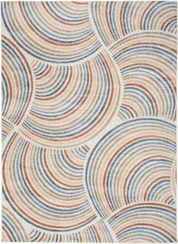 Nourison Astra Machine Washable ASW08 Ivory Multicolor Area Rugs