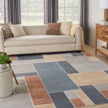 Nourison Astra Machine Washable ASW09 Multicolor Area Rugs