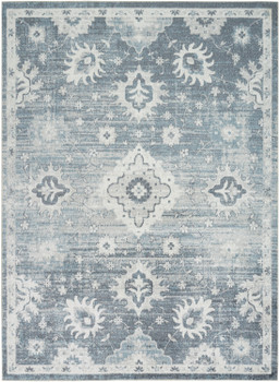 Nourison Astra Machine Washable ASW19 Denim Area Rugs