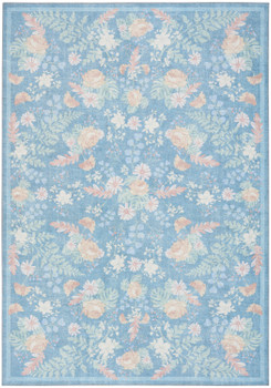 Nourison Botanical Washables BOT02 Blue Multicolor Area Rugs