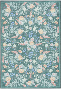 Nourison Botanical Washables BOT02 Green Multicolor Area Rugs