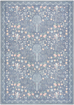 Nourison Botanical Washables BOT04 Blue Multicolor Area Rugs