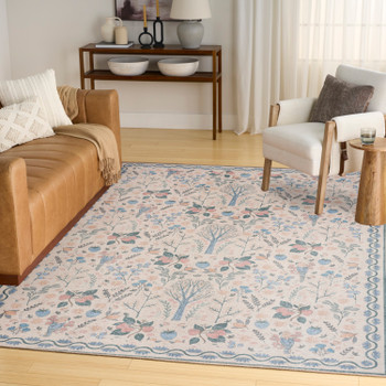 Nourison Botanical Washables BOT04 Ivory Multicolor Area Rugs