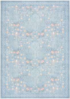 Nourison Botanical Washables BOT04 Light Blue Multicolor Area Rugs