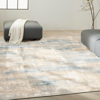 Nourison CK950 Rush CK951 Blue Beige Area Rugs