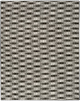 Nourison Courtyard COU01 Black White Area Rugs