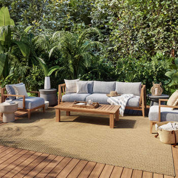 Nourison Courtyard COU01 Jute Area Rugs