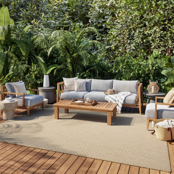 Nourison Courtyard COU01 Jute Ivory Area Rugs