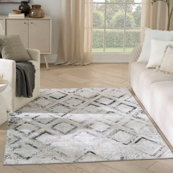 Nourison Dekor DEK05 Grey Charcoal Area Rugs