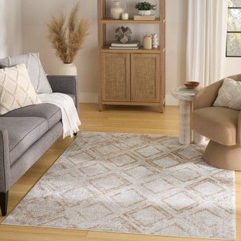 Nourison Dekor DEK05 Ivory Beige Area Rugs