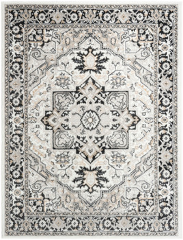 Nourison Dekor DEK08 Ivory Charcoal Area Rugs