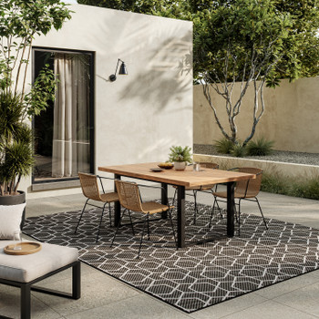 Nourison Horizon Indoor/Outdoor HOZ01 Black Area Rugs