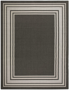 Nourison Horizon Indoor/Outdoor HOZ03 Black Area Rugs