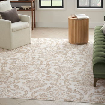 Nourison Jubilant JUB09 Ivory Beige Area Rugs