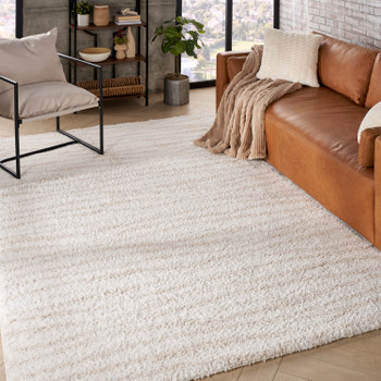 Nourison Modern Shag MMD05 Ivory Beige Area Rugs