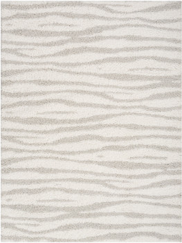 Nourison Modern Shag MMD05 Ivory Grey Area Rugs