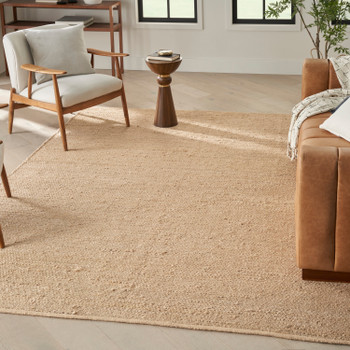 Nourison Natural Jute NJT01 Bleached Area Rugs