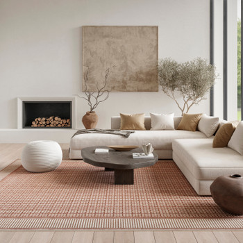 Nourison Nordic NRC03 Brick Ivory Area Rugs