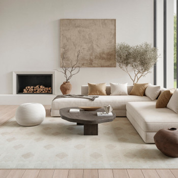 Nourison Nordic NRC06 Ivory Beige Area Rugs