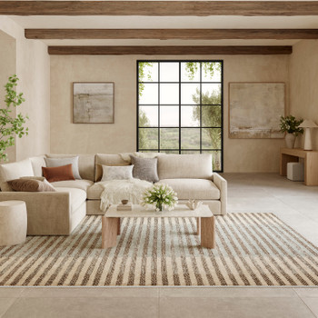 Nourison Nordic NRC15 Ivory Blue Area Rugs