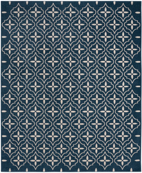 Nourison Nourison Essentials NRE04 Navy Ivory Area Rugs
