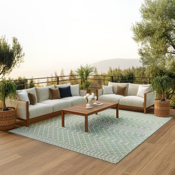 Nourison Positano POS02 Blue Green Area Rugs