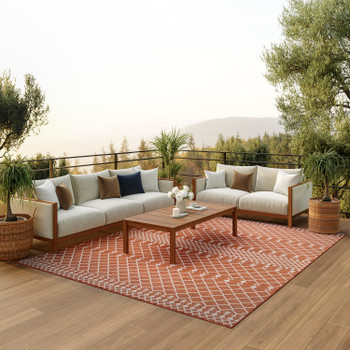 Nourison Positano POS02 Terracotta Area Rugs