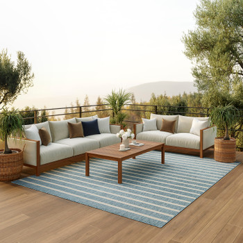 Nourison Positano POS03 Aqua Ivory Area Rugs