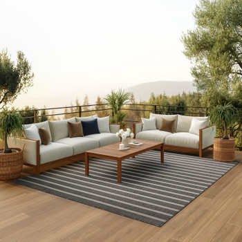 Nourison Positano POS03 Charcoal Ivory Area Rugs