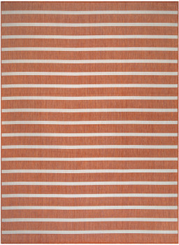 Nourison Positano POS03 Terracotta Ivory Area Rugs