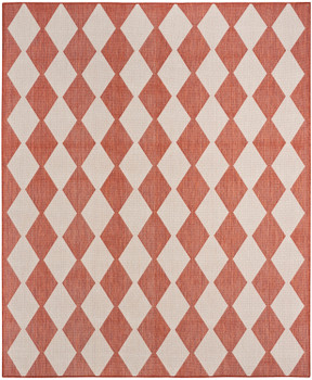 Nourison Positano POS04 Terracotta Area Rugs