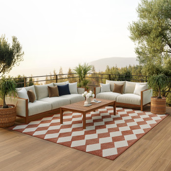 Nourison Positano POS04 Terracotta Area Rugs