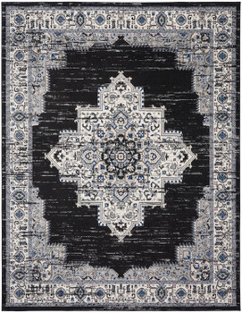 Nourison Passion PSN03 Black Ivory Area Rugs