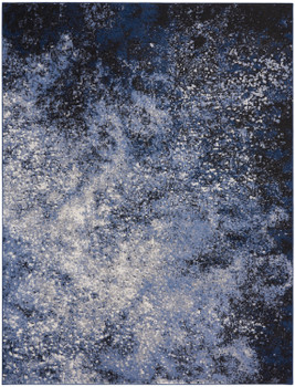 Nourison Passion PSN10 Light Blue Black Area Rugs