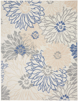 Nourison Passion PSN17 Ivory Grey Blue Area Rugs