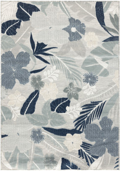Nourison Suncoast SNC01 Grey Navy Area Rugs