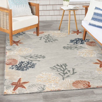 Nourison Suncoast SNC04 Grey Multicolor Area Rugs