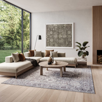 Nourison New Concept Washables SR101 Ivory Grey Area Rugs