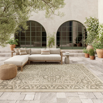 Nourison Tulum TLM05 Taupe Olive Area Rugs