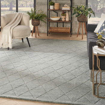 Nourison Wool Haven WOH01 Blue Area Rugs