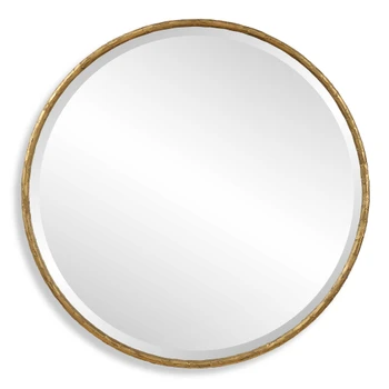 Uttermost Sutton Aged Gold Round Mirror