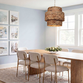 Uttermost Water Hyacinth 4 Light Woven Pendant