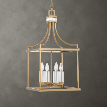 Uttermost Montreal 4 Light Brass Lantern Pendant