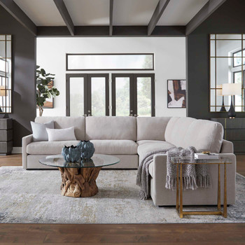 Uttermost Refuge Sand Left Arm Facing Sofa