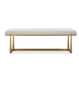Uttermost Midas Antique Gold Bench
